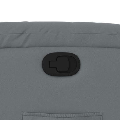 Poltrona Reclinabile Grigia in Similpelle - homemem39