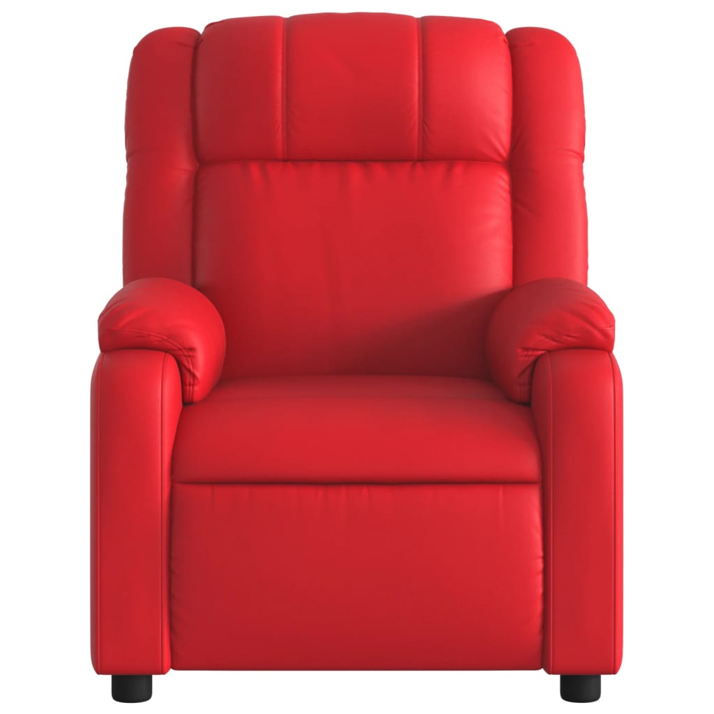 Poltrona Reclinabile Rossa in Similpelle | homemem39