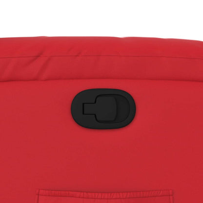 Poltrona Reclinabile Rossa in Similpelle - homemem39