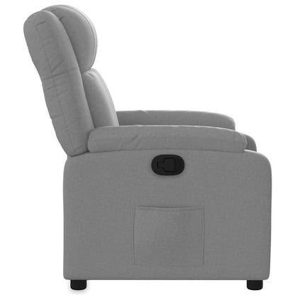 Poltrona Reclinabile in Tessuto Grigio Chiaro | homemem39