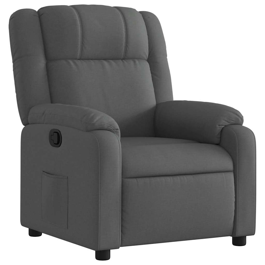 Poltrona Reclinabile in Tessuto Grigio Scuro | homemem39