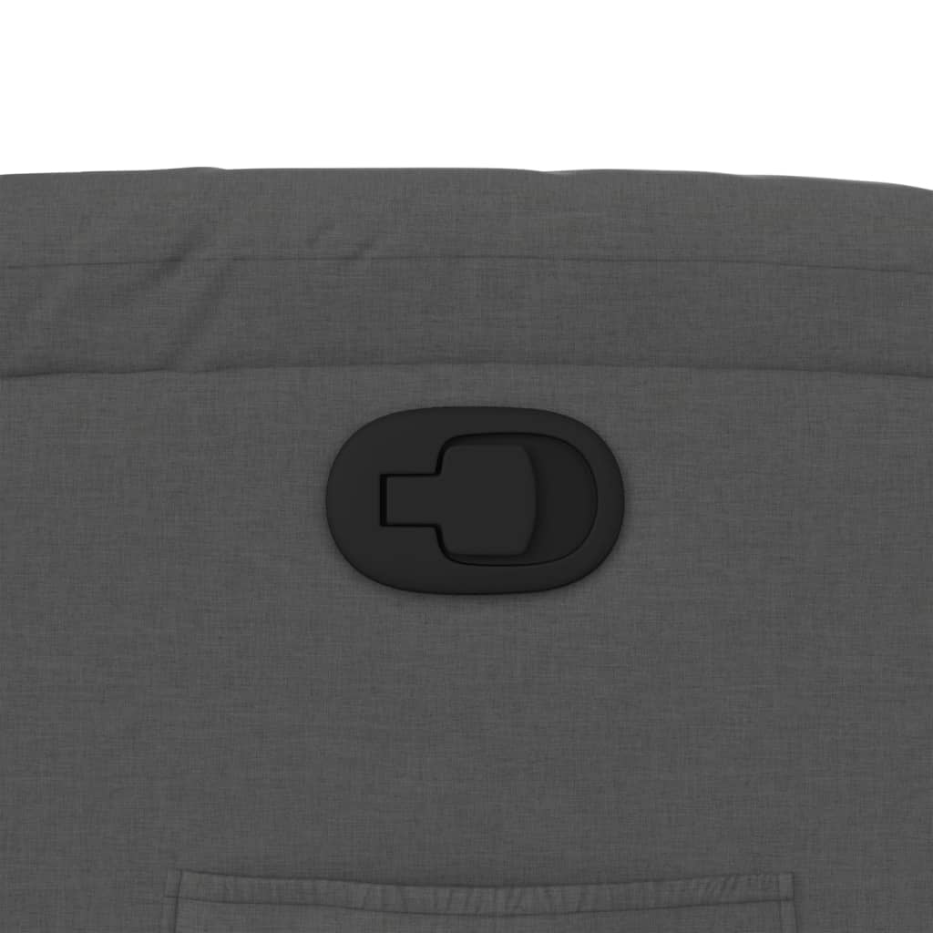 Poltrona Reclinabile in Tessuto Grigio Scuro - homemem39
