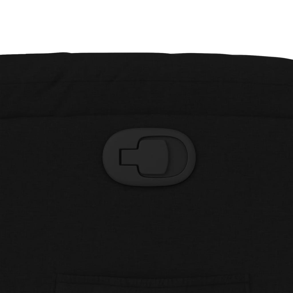 Poltrona Reclinabile in Tessuto Nero - homemem39