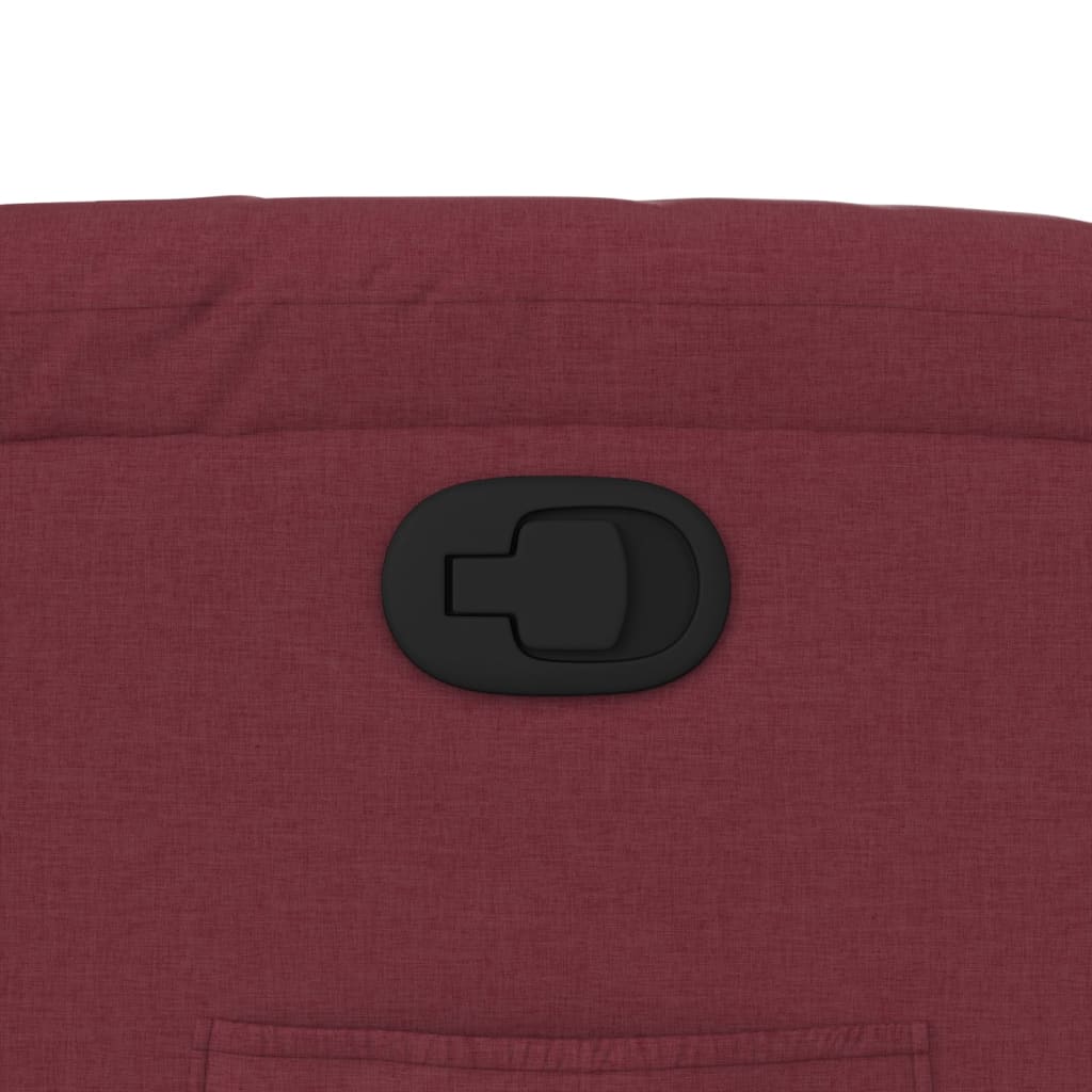 Poltrona Reclinabile in Tessuto Rosso Vino - homemem39