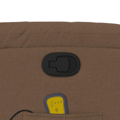 Poltrona Massaggiante Reclinabile Marrone in Tessuto - homemem39