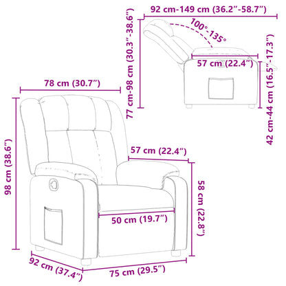 Poltrona Reclinabile Nera in Similpelle - homemem39