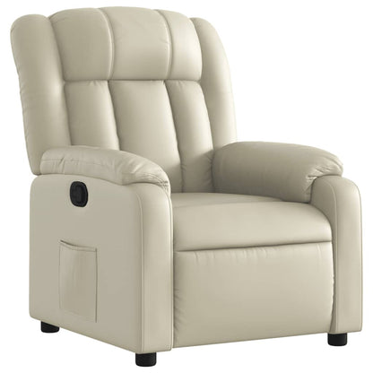 Poltrona Reclinabile Crema in Similpelle | homemem39