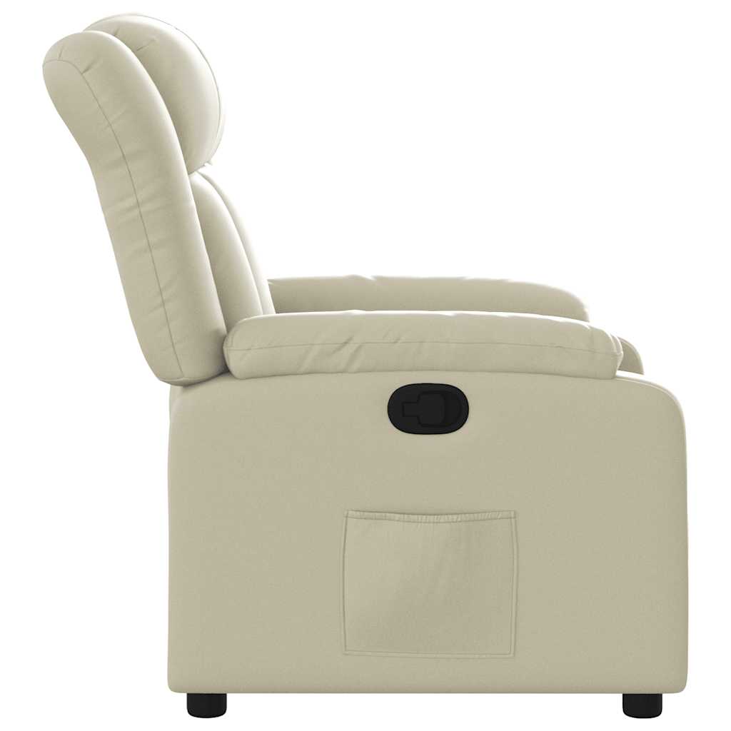 Poltrona Reclinabile Crema in Similpelle | homemem39