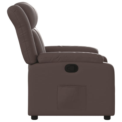Poltrona Reclinabile Marrone in Similpelle | homemem39