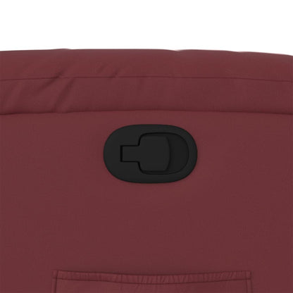 Poltrona Reclinabile Rosso Vino in Similpelle - homemem39