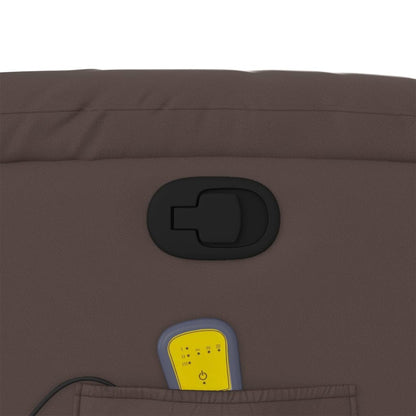 Poltrona Massaggiante Reclinabile marrone in Similpelle - homemem39