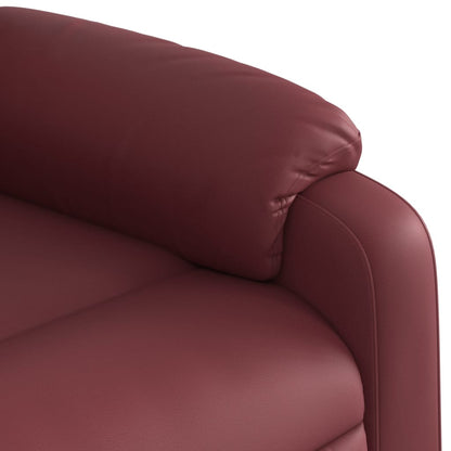Poltrona Massaggiante Reclinabile Rosso vino in Similpelle | homemem39