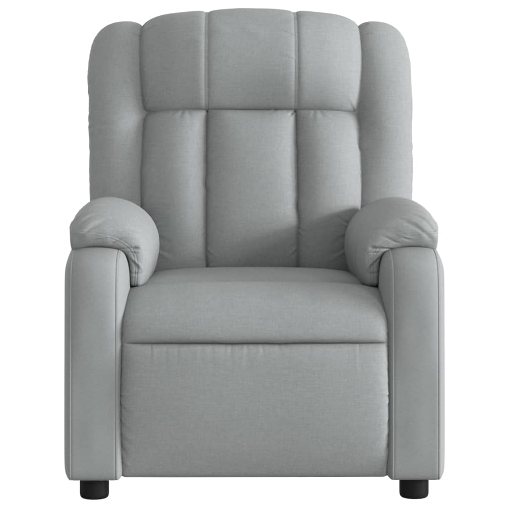 Poltrona Reclinabile in Tessuto Grigio Chiaro | homemem39