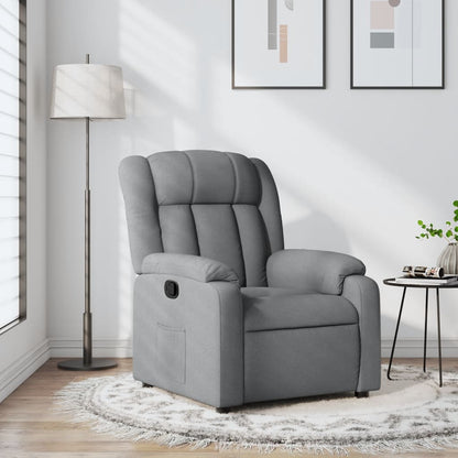 Poltrona Reclinabile in Tessuto Grigio Chiaro | homemem39