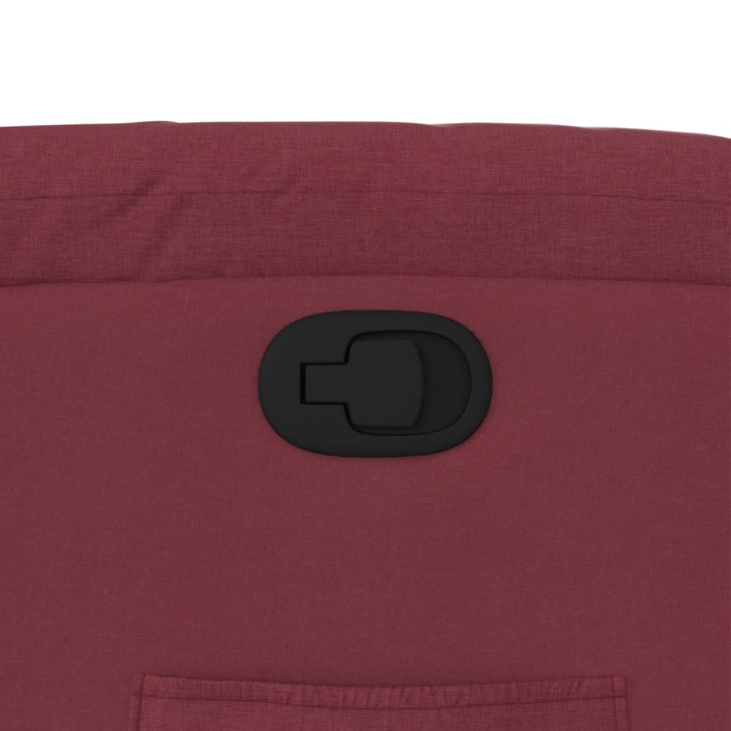 Poltrona Reclinabile in Tessuto Rosso Vino - homemem39