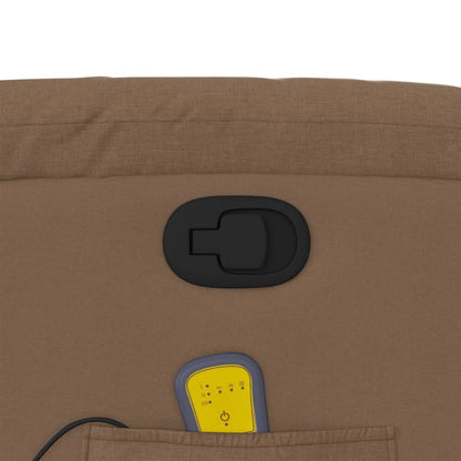 Poltrona Massaggiante Reclinabile Marrone in Tessuto - homemem39