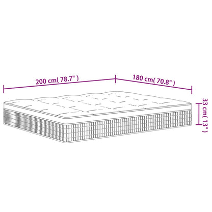 Materasso a Molle Insacchettate Medio Plus 180x200 cm