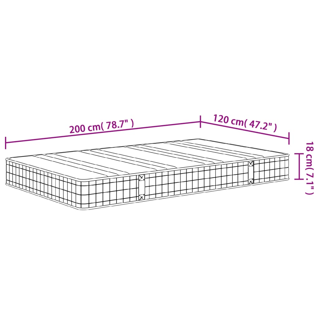 Materasso a Molle Bonnel Medio 120x200 cm - homemem39