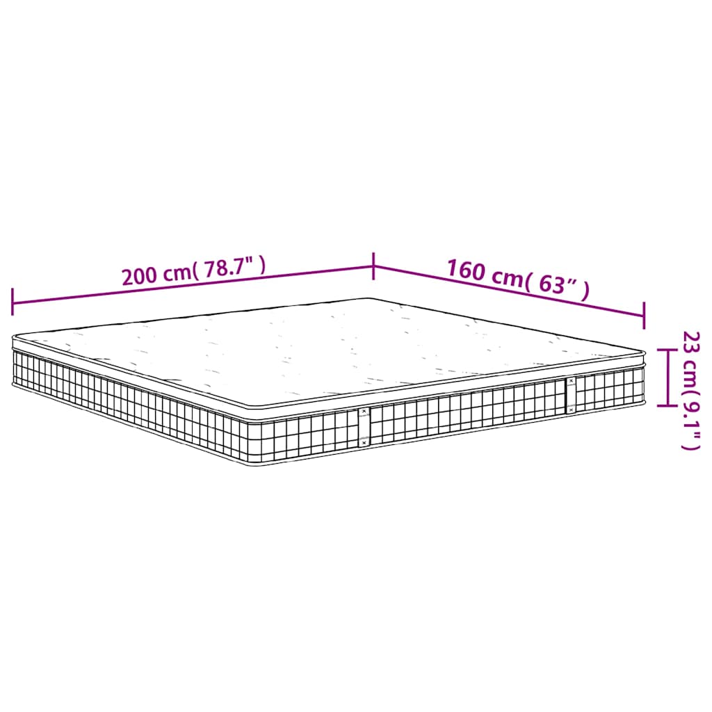 Materasso a Molle Bonnel Medio 160x200 cm - homemem39