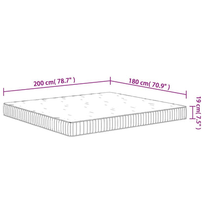 Materasso a Molle Insacchettate Medio 180x200 cm - homemem39