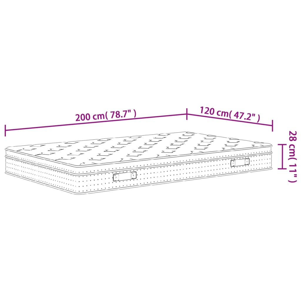 Materasso a Molle Insacchettate Medio Plus 120x200 cm - homemem39