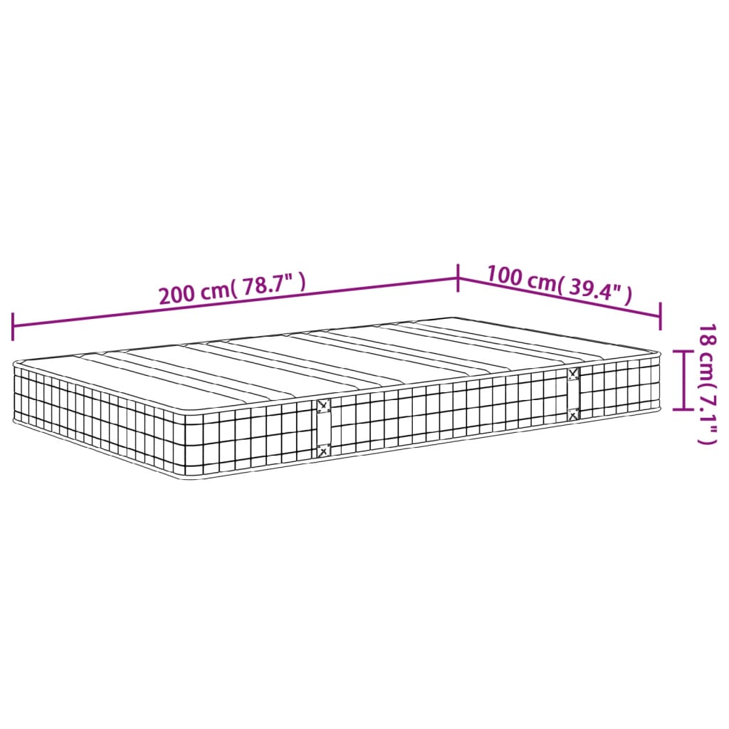 Materasso a Molle Bonnel Medio 100x200 cm - homemem39