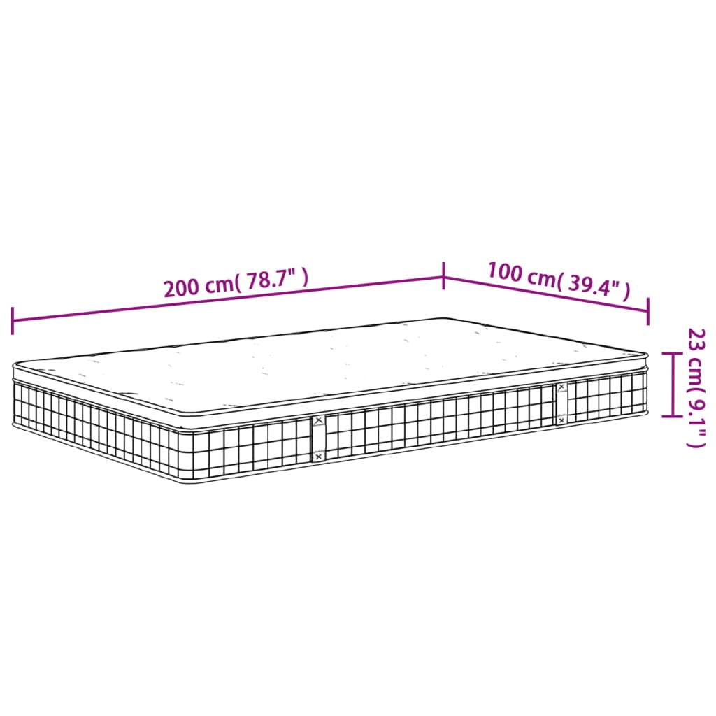 Materasso a Molle Bonnel Medio 100x200 cm - homemem39