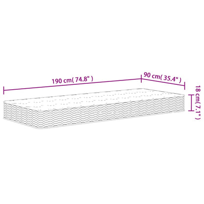 Materasso a Molle Bonnel Medio 90x190 cm Single Size