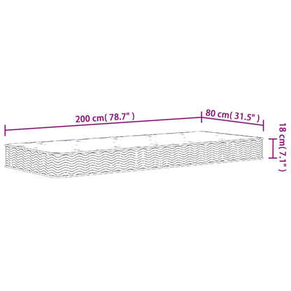 Materasso a Molle Bonnel Medio 80x200 cm - homemem39