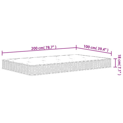Materasso a Molle Bonnel Medio 100x200 cm | homemem39