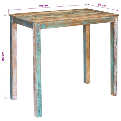 Tavolo da bar 110 x 55 x 100 cm Legno massello riciclato