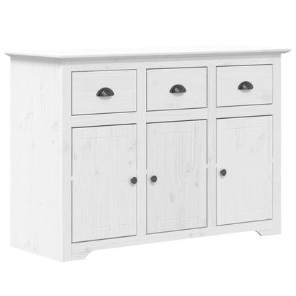 Credenza BODO 115,5x43x200,5 cm Legno Massello di Pino Bianco - homemem39