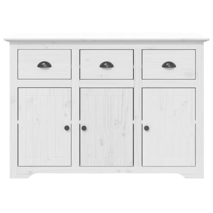 Credenza BODO 115,5x43x200,5 cm Legno Massello di Pino Bianco - homemem39