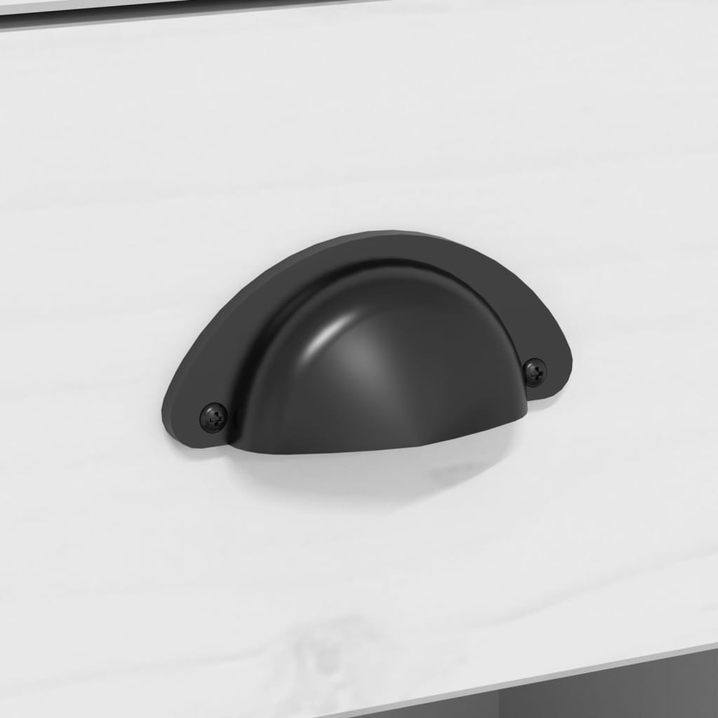 Credenza BODO 115,5x43x200,5 cm Legno Massello di Pino Bianco - homemem39