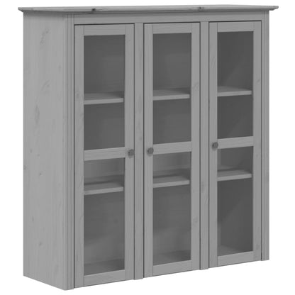 Credenza BODO 115,5x43x200,5 cm Legno Massello di Pino Grigio - homemem39