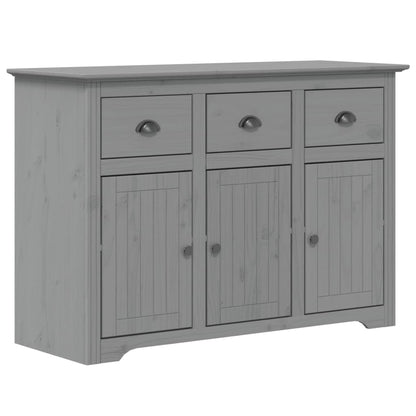 Credenza BODO 115,5x43x200,5 cm Legno Massello di Pino Grigio - homemem39