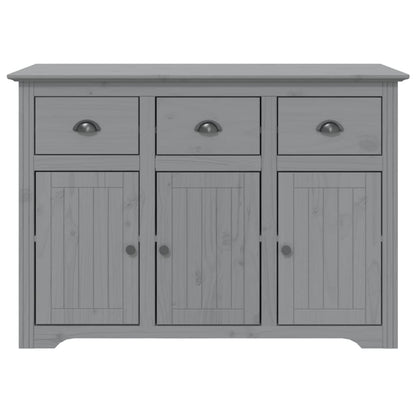 Credenza BODO 115,5x43x200,5 cm Legno Massello di Pino Grigio - homemem39