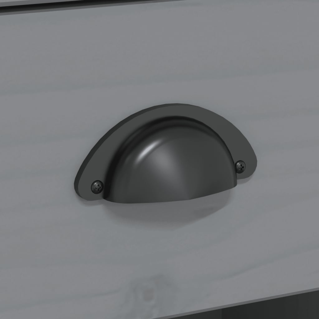 Credenza BODO 115,5x43x200,5 cm Legno Massello di Pino Grigio - homemem39