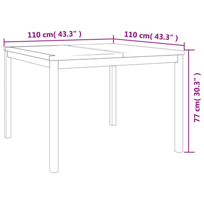 Set da Pranzo per Giardino 5 pz in Legno Massello di Teak | homemem39