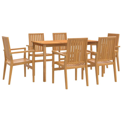 Set da Pranzo da Giardino 7 pz in Legno Massello di Teak | homemem39