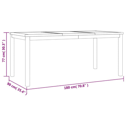 Set da Pranzo per Giardino 5 pz in Legno Massello di Teak | homemem39