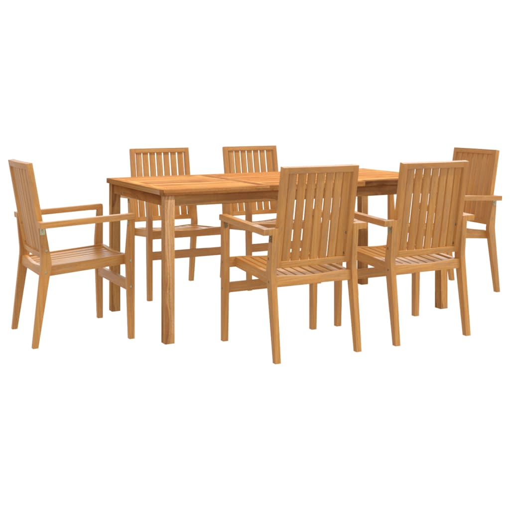 Set da Pranzo da Giardino 7 pz in Legno Massello di Teak | homemem39