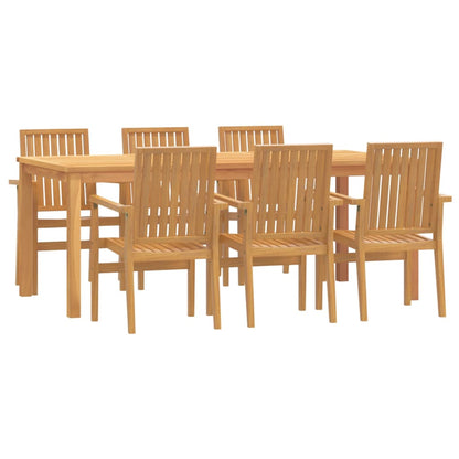 Set da Pranzo da Giardino 7 pz in Legno Massello di Teak | homemem39