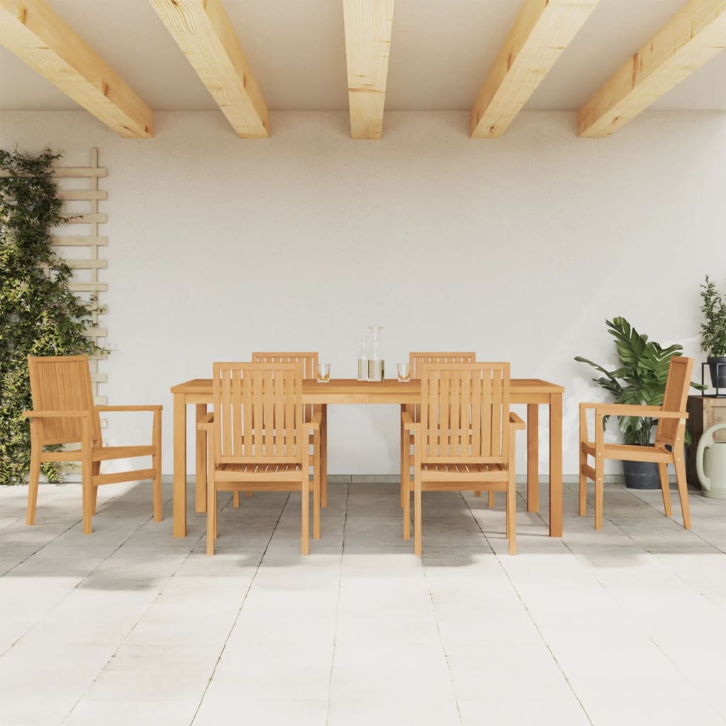 Set da Pranzo da Giardino 7 pz in Legno Massello di Teak | homemem39
