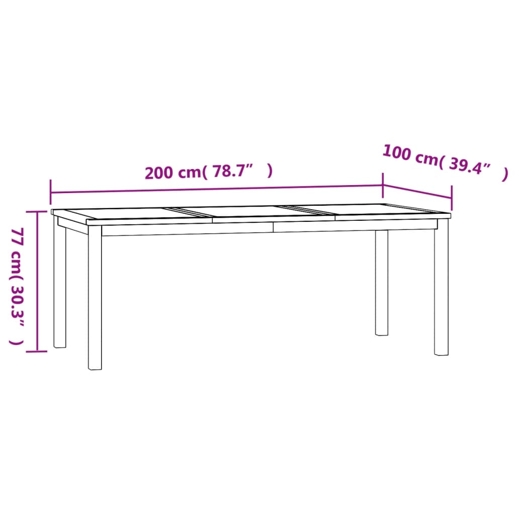 Set da Pranzo per Giardino 9 pz in Legno Massello di Teak | homemem39
