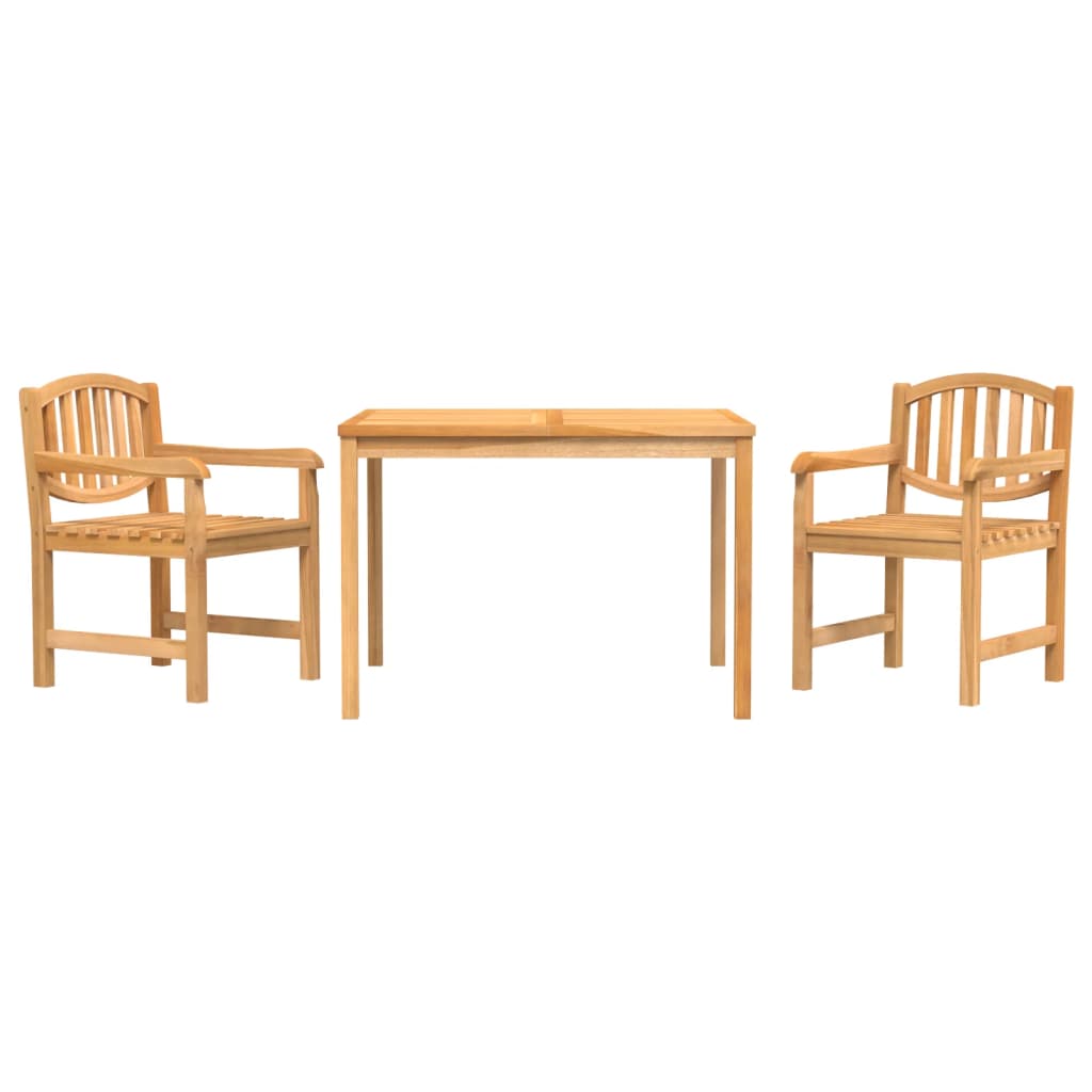 Set da Pranzo per Giardino 3 pz in Legno Massello di Teak | homemem39
