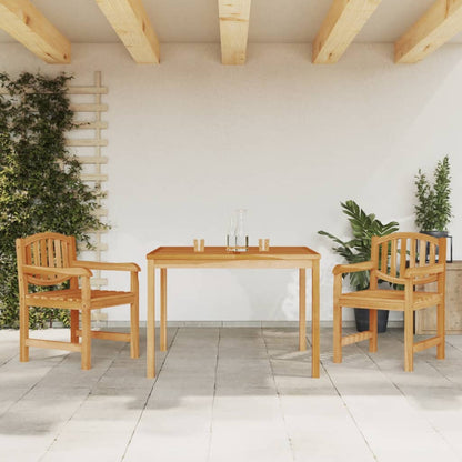 Set da Pranzo per Giardino 3 pz in Legno Massello di Teak | homemem39