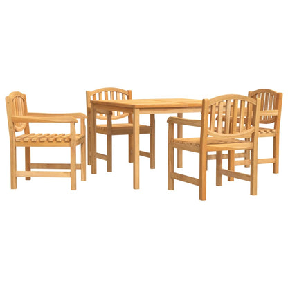 Set da Pranzo per Giardino 5 pz in Legno Massello di Teak | homemem39