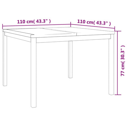 Set da Pranzo per Giardino 5 pz in Legno Massello di Teak | homemem39
