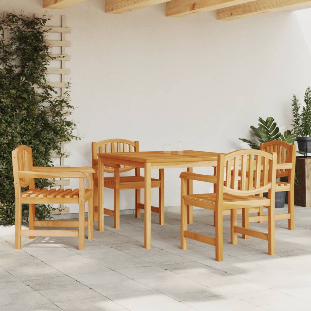Set da Pranzo per Giardino 5 pz in Legno Massello di Teak | homemem39